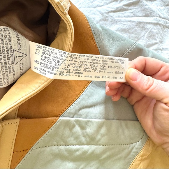 Zara SRPLS Patchwork Skirt Join Life Tanned Leather Large - NWT - Picture 11 of 11